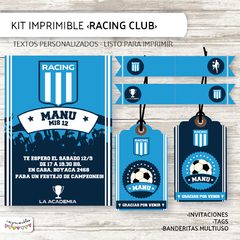 Kit imprimible Racing Club