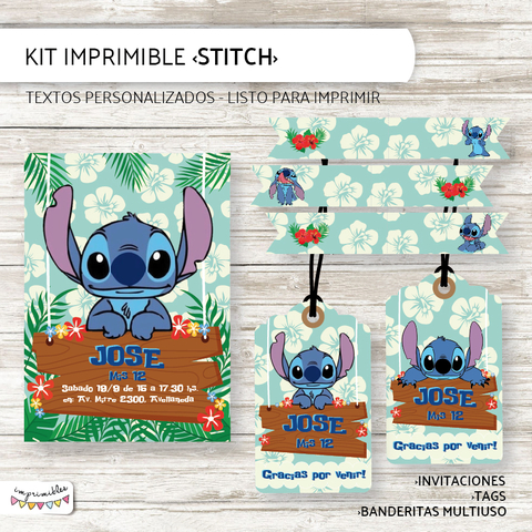Kit imprimible Stitch