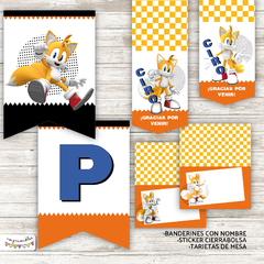 Kit imprimible Tails de Sonic