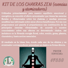 Kit de Elixires y Atomizadores de los Chakras Linea Zen (KIT COMPLETO)