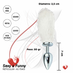 Plug anal metalico Mini cola - tienda online