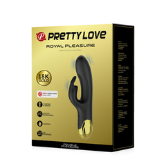 VIBRADOR PRETTY LOVE GOLD ROYAL DOBLE PLACER en internet