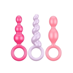 SATISFYER SILICONE PLUGS BOOTY CALL COLOURS