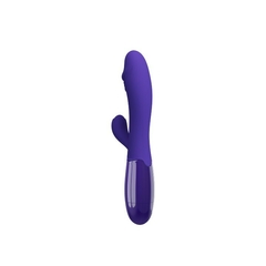 Vibrador recargable Pretty Love Snappy, color púrpura, con diseño ergonómico y doble estimulación