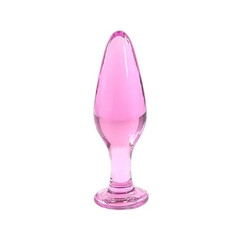 Plug anal de vidrio color rosa 