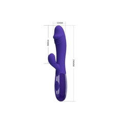 Vibrador recargable Pretty Love Snappy, color púrpura, con diseño ergonómico y doble estimulación