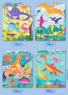 Puzzle 4 en 1: Dinosaurios - comprar online