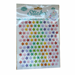 Stickers estrellas relieves color pastel