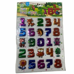 Sticker con relieves, números 0 al 9