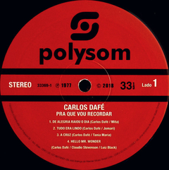 Carlos Dafé ‎– Pra Que Vou Recordar - loja online