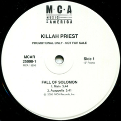 Killah Priest – Fall Of Solomon - comprar online