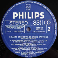 Emilio Santiago ‎– O Canto Crescente De Emilio Santiago - Promo Only Djs