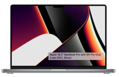 Macbook Pro 16 Apple M1 Chip with 10-Core CPU and 16-Core GPU 512GB Storage 16gb ram REFURBISHED
