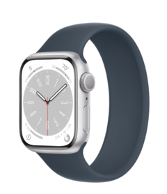 Apple Watch 8 Silver Aluminum Case with Solo Loop - 41mm (Celular) - MonacoMac