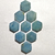 Agua Marinha Hexagonal 10mm