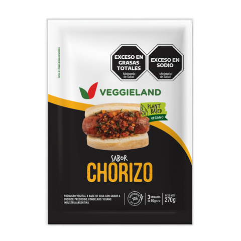 Chorizo Vegano x 270gr (3u) - VEGGIELAND