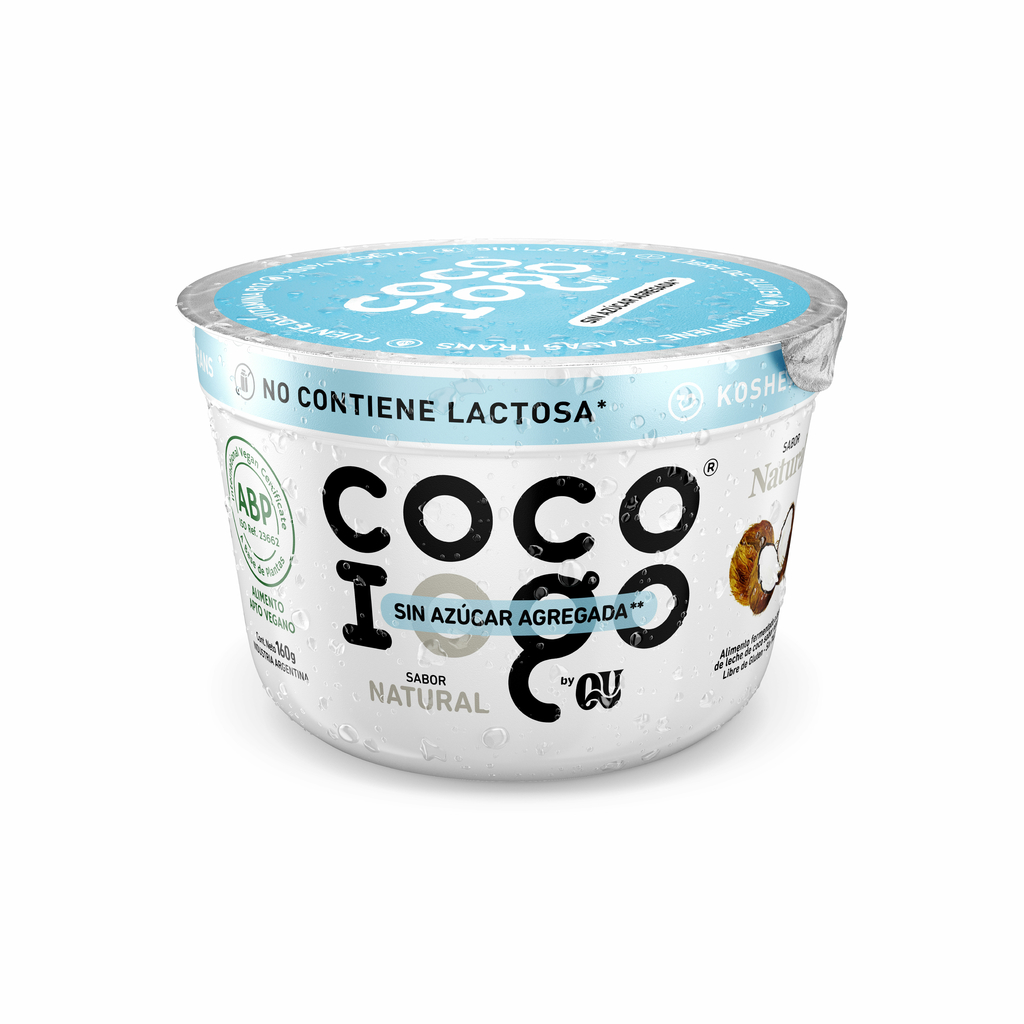 Yogur a Base de Coco Natural VEGANO Sin Azúcar Agregada Apto APLV x 1