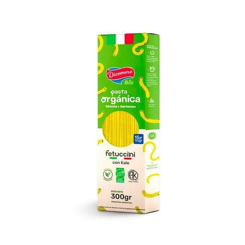 Fideos Organicos Fetuccini con Kale x 300 gr - DICOMERE