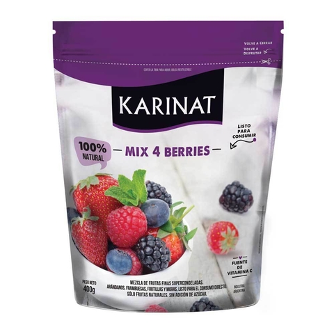 Mix 4 Berries Arándanos, Frambuesas, Moras y Frutillas x 400gr - KARINAT