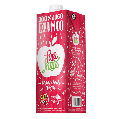 Jugo 100% Exprimido Manzana Roja x 1000 ml - PURA FRUTTA