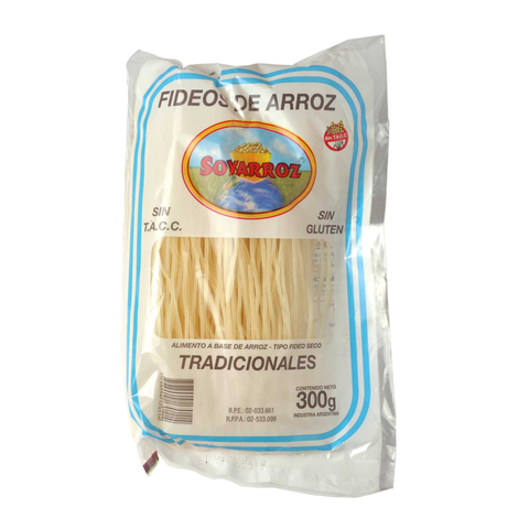 Fideos de Arroz Tradicional x 300gr SIN TACC - SOYARROZ