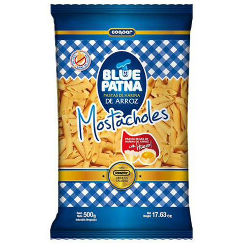 Fideos de Arroz Mostacholes x 500gr SIN TACC - BLUE PATNA