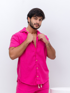 Camisa Linho Pink