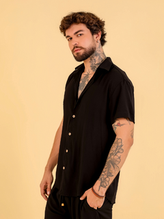 Camisa Viscose Preta