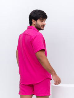 Camisa Linho Pink - comprar online