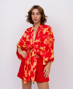 Kimono Estrelas - Vermelho