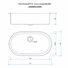 PILETA JOHNSON ACERO CURVE en internet