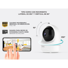 CAMARA DE SEGURIDAD GADNIC FULL HD WI-FI 360° - tienda online