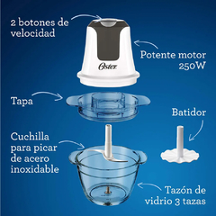 Imagen de MINI PICADORA OSTER 250W FPSTFP3340