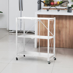 ESTANTERIA DELOS PLEGABLE METALICA CON RUEDAS BLANCO - comprar online