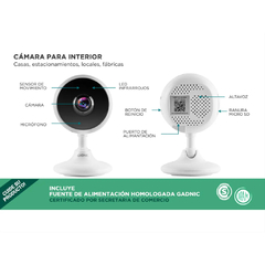 CAMARA DE SEGURIDAD BABY CALL GADNIC 702 FULL HD 1920X1080 - tienda online