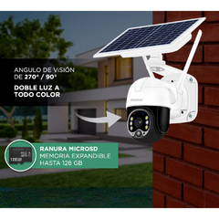 CAMARA DE SEGURIDAD GADNIC WIFI CON PANEL SOLAR A BATERIA - Casa Zeila