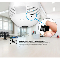 LAMPARA LED CON CAMARA OCULTA FULL HD WIFI - tienda online