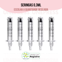 Seringas 0,3ml Unepress com Anvisa