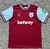 Camisa West Ham Home 2024/2025 Grená e Azul Celeste