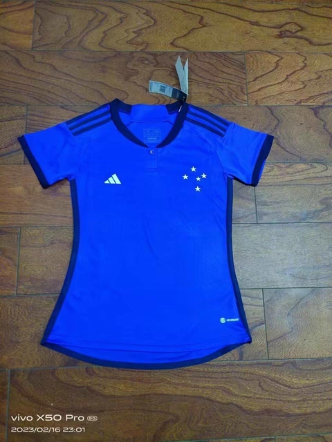 Camisa Cruzeiro I 23/24 Feminina - Azul - FUTBOYMARCA