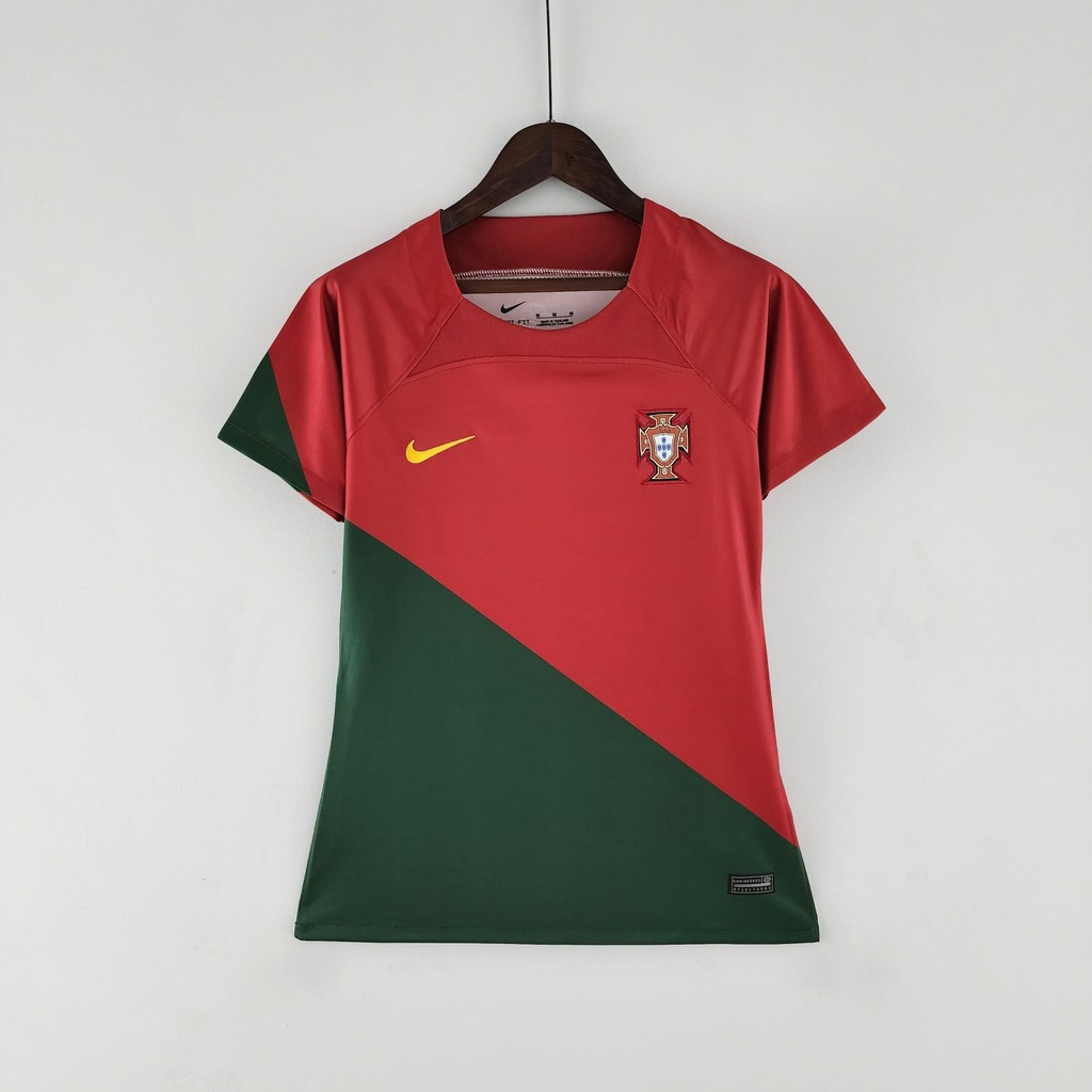 Camisa Seleção Portugal I 22/23 Feminina - Vermelha e Verde