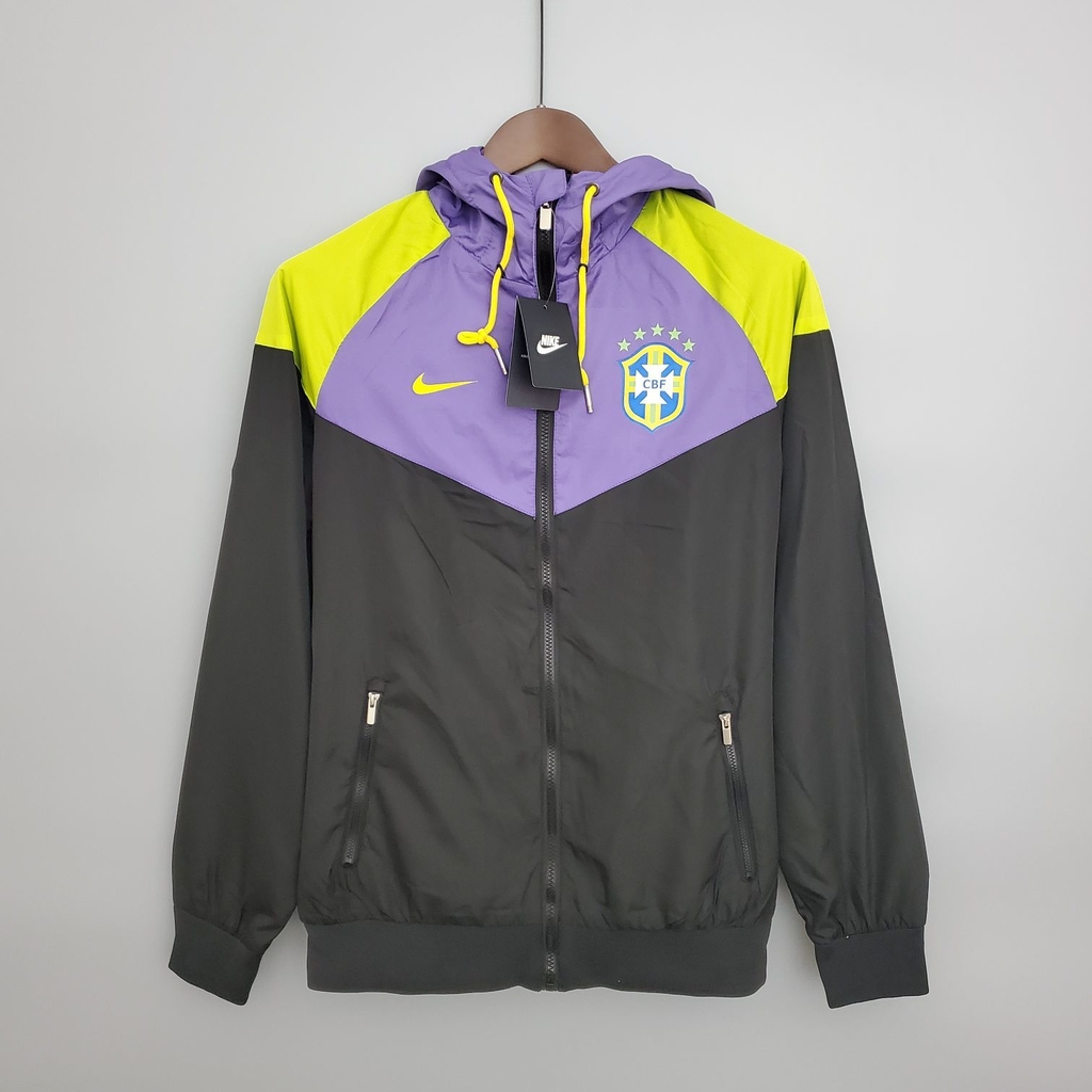 Jaqueta Corta Vento Nike Sele o Brasileira 2021 2022 Masculino pret