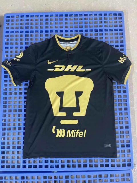 Camisa Pumas Do Mexico III 23 24 Preta e Dourada