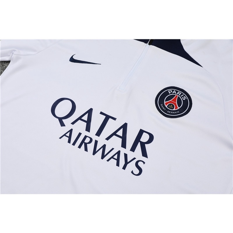 22/23 Novo Camisa De Futebol Paris Saint-Germain Branca Com Meia Zíper Manga  Longa Jaqueta De Treino Conjuntos PSG Uniforme De Time - Escorrega o Preço