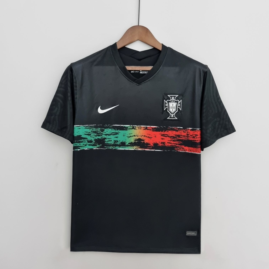 Camisa Portugal Preta 2022 Nike Masculina