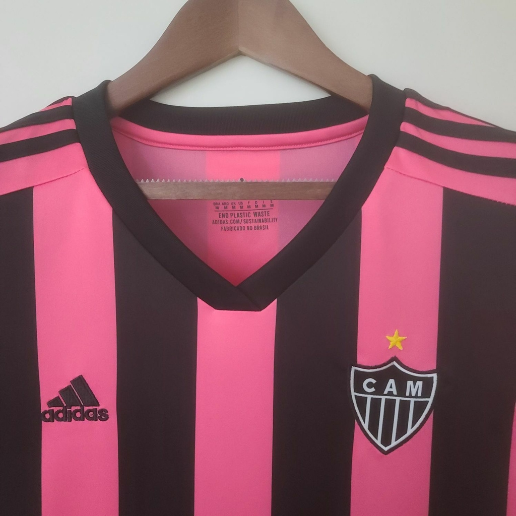 Camisa Atlético Mineiro 22/23 Feminina - Outubro Rosa e Preta