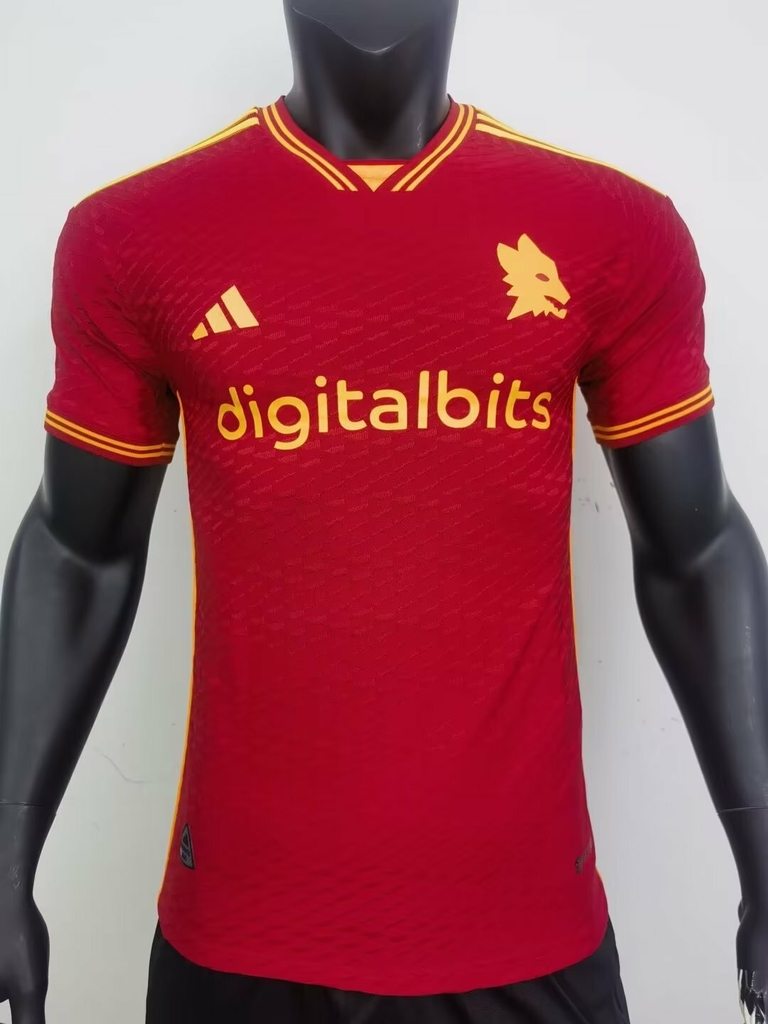 Camisa As Roma Home 2023/2024 Versão jogador - Vermelha e Amarela