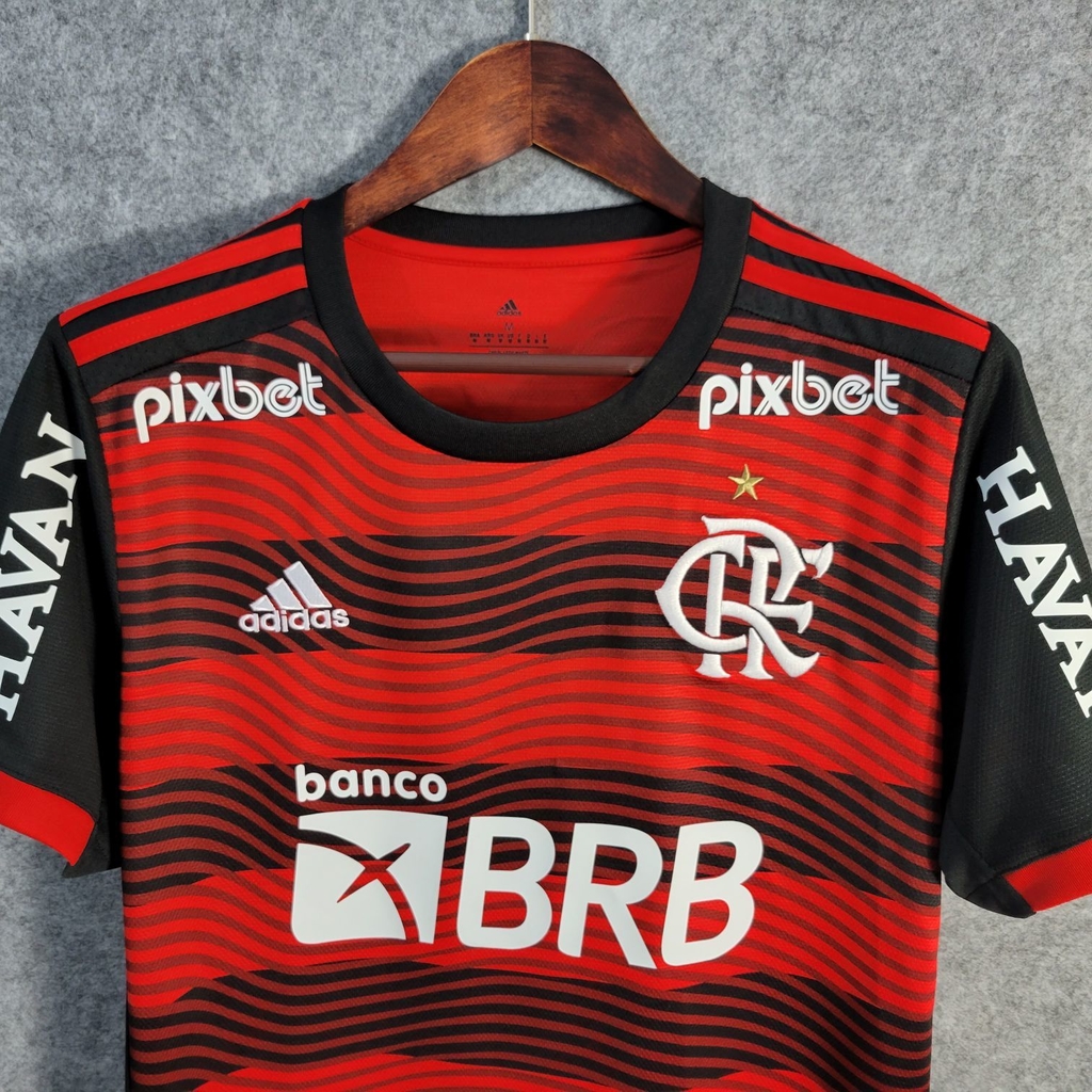 Nova Camisa Flamengo Pré-Jogo com todos Patrocínios Torcedor Masculina -  021 Sport, Maior Variedade de Camisas de Futebol