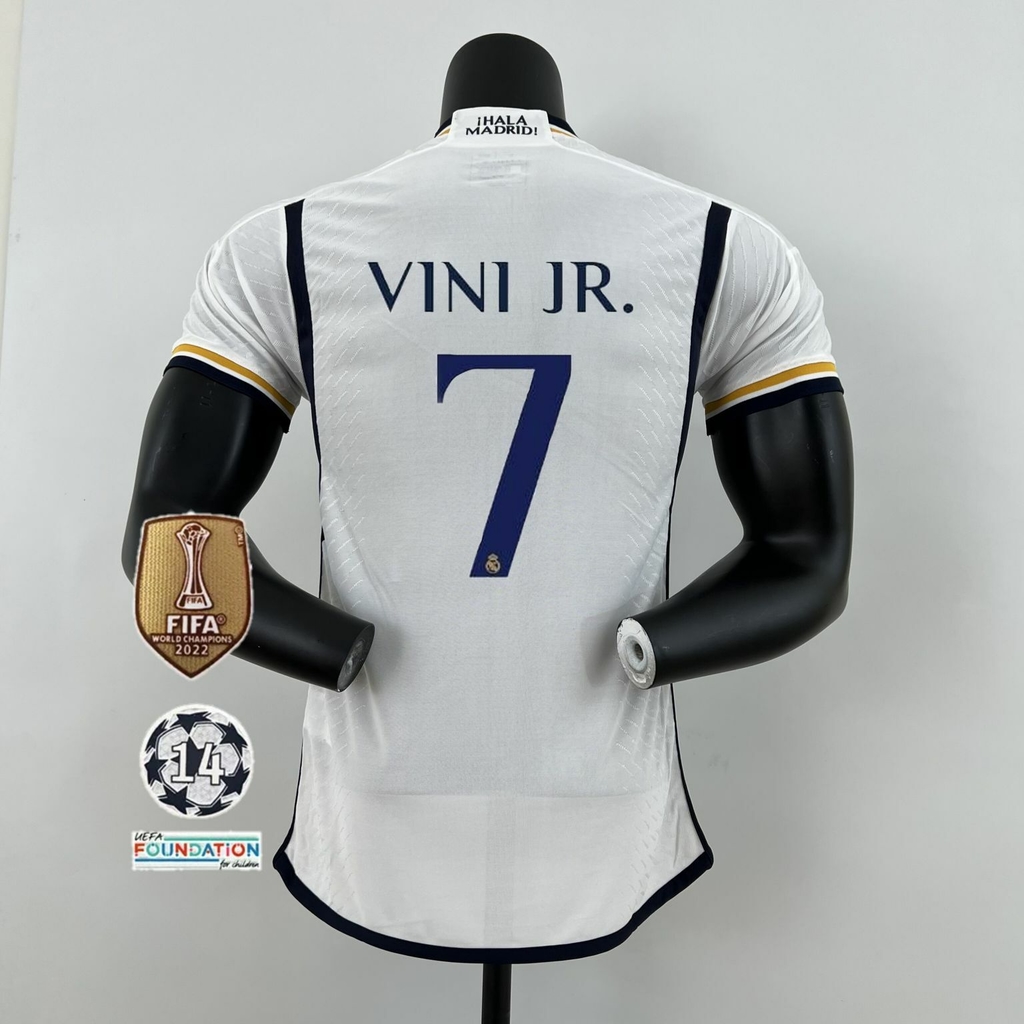 Camisa Real Madrid l 21/22 Versão Jogador Final Da Champions