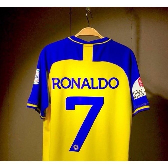 Camisa Al-Nassr FC Home 2022/2023 Amarela e Azul – Versão Jogador